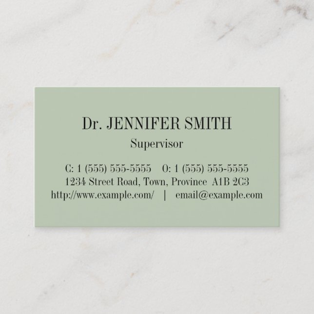 Carte de visite professionnel minimaliste et simpl (Devant)