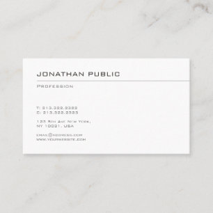 Carte De Visite Professionnel minimaliste Modèle moderne Populaire