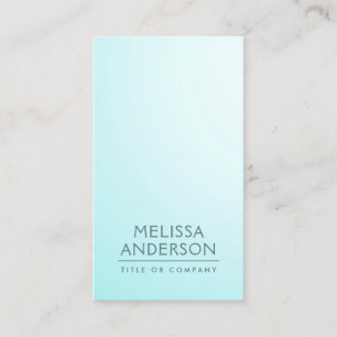 Carte De Visite Professionnel minimaliste moderne bleu aqueux doux