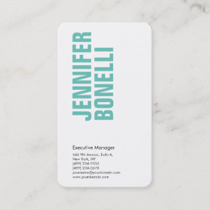 Carte De Visite Professionnel minimaliste moderne bleu foncé