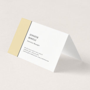 Carte De Visite Professionnel minimaliste moderne gris blanc