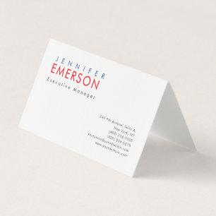 Carte De Visite Professionnel minimaliste moderne lin simple