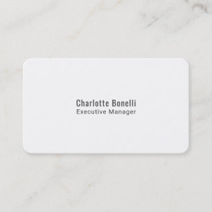 Carte De Visite Professionnel Minimaliste Moderne Plain Coin Arron