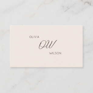 Carte de visite professionnel minimaliste neutre