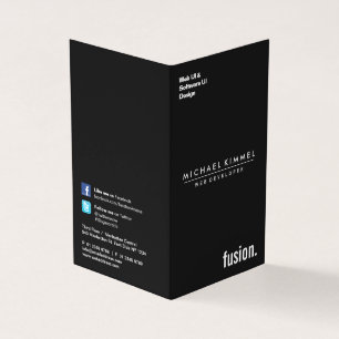 Carte De Visite Professionnel minimaliste noir