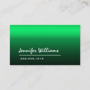 Carte de visite professionnel minimaliste vert