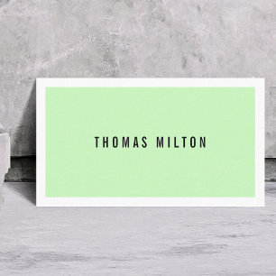 Carte De Visite Professionnel minimaliste Vert Blanc Consultant