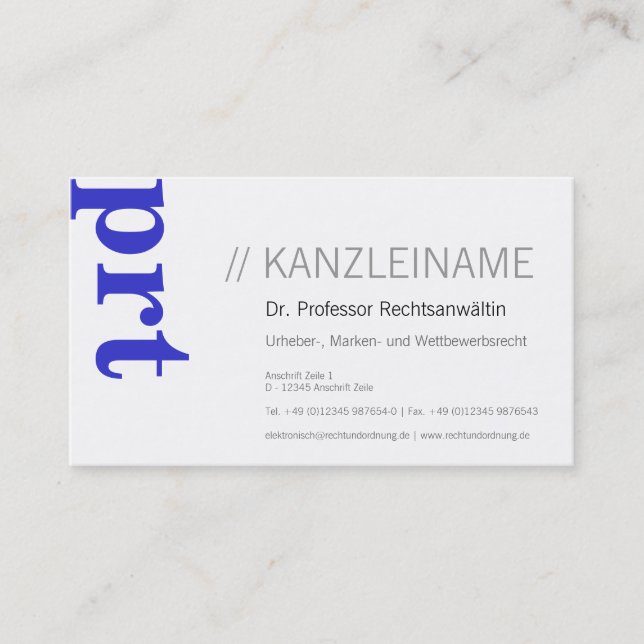 Carte De Visite professionnel moderne (Devant)