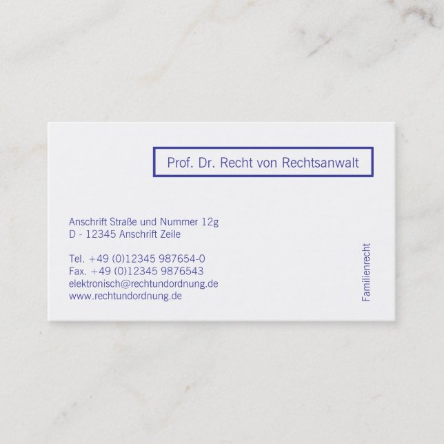 Carte De Visite professionnel moderne (Devant)