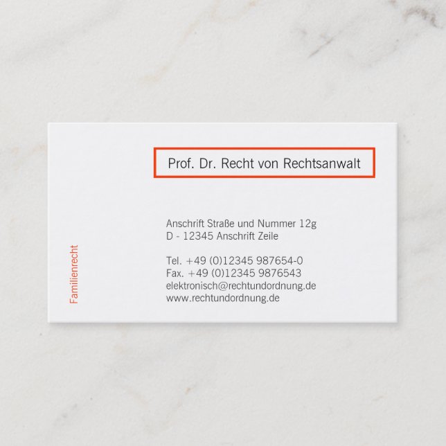 Carte De Visite professionnel moderne (Devant)