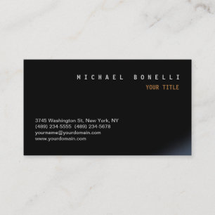Carte de visite professionnel moderne Black Chic