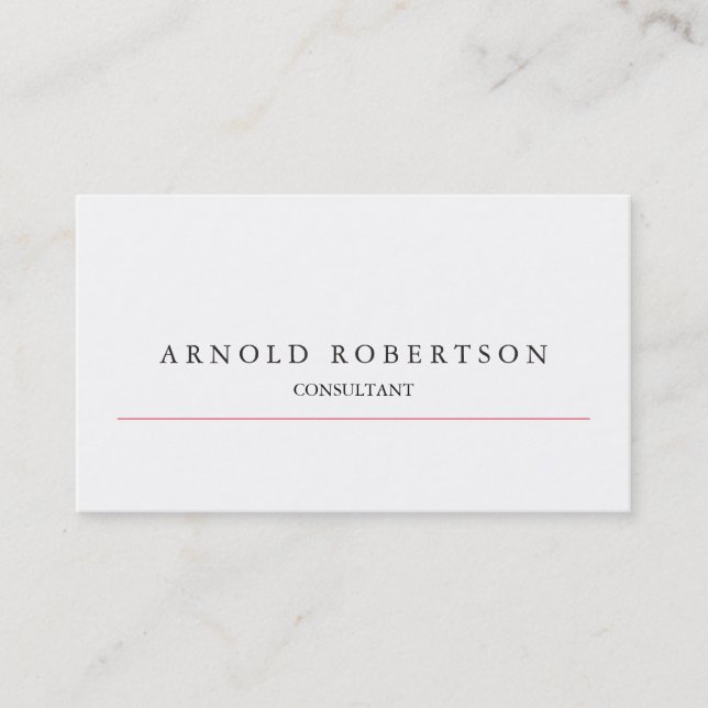 Carte de visite professionnel moderne blanc clair (Devant)