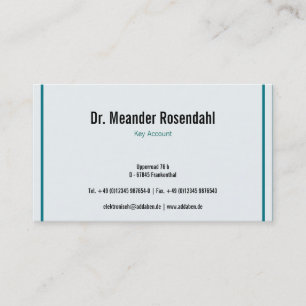 Carte De Visite Professionnel, moderne, blanc, deux côtés