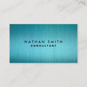 Carte de visite professionnel moderne Blue Metal