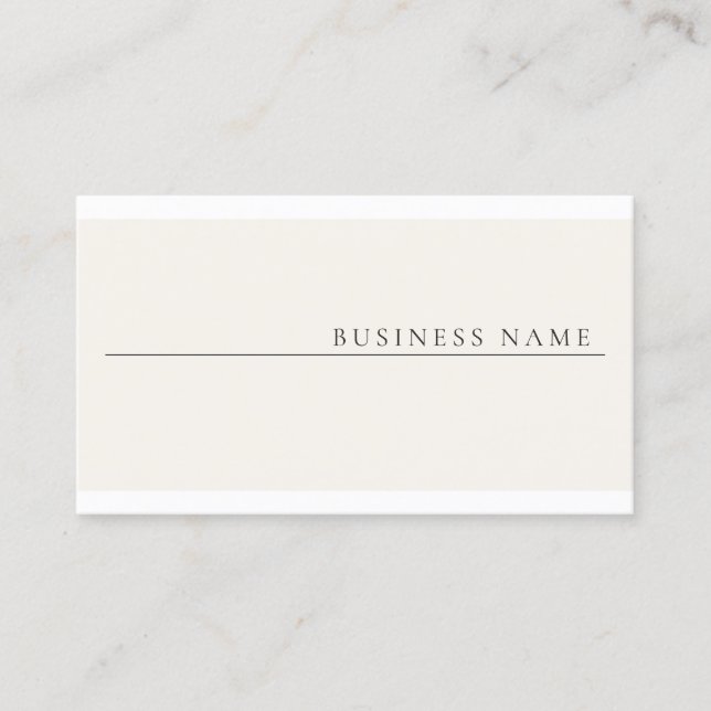 Carte De Visite Professionnel moderne créatif minimaliste Plain (Devant)