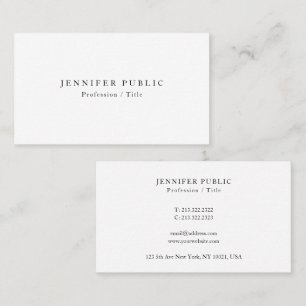 Carte De Visite Professionnel Moderne Design élégant Simple Design