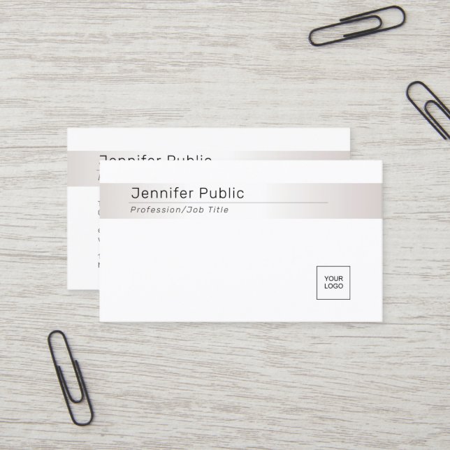 Carte De Visite Professionnel moderne élégant Modèle d'apparence d (Devant/Arrière en situation)