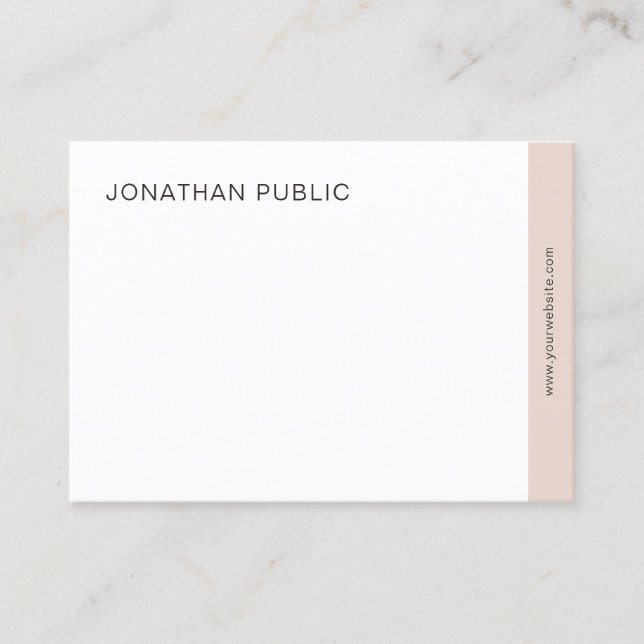 Carte De Visite Professionnel Moderne Élégant Modèle simple tendan (Devant)