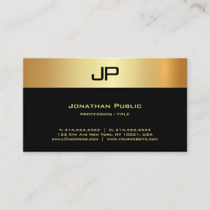 Carte De Visite Professionnel Moderne Élégant Monogramme Luxe Soie