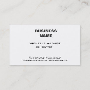 Carte De Visite Professionnel moderne Elegant noir blanc minimalis