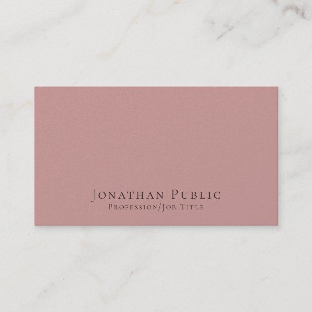 Carte De Visite Professionnel Moderne Elegant Pearl Finish Luxe (Devant)