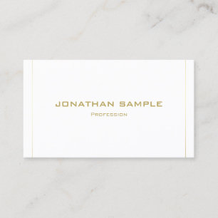 Carte De Visite Professionnel Moderne Élégant Simple Or Stripé