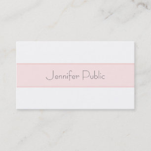 Carte De Visite Professionnel Moderne Élégant Sleek Plain Luxe
