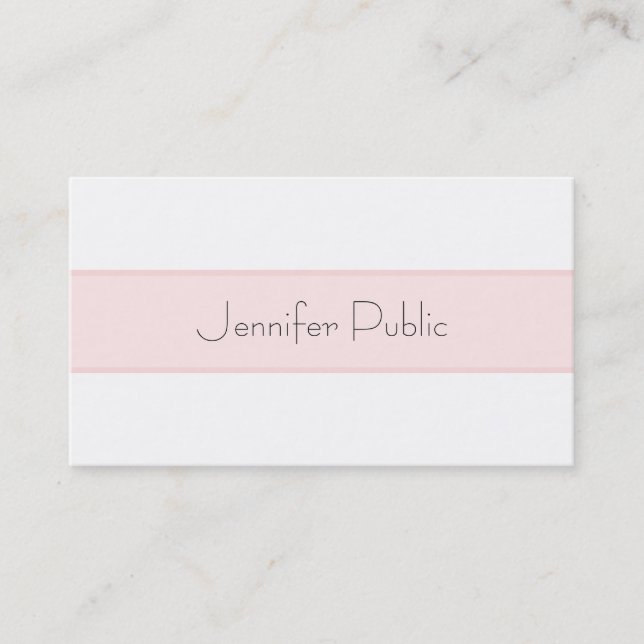Carte De Visite Professionnel Moderne Élégant Sleek Plain Luxe (Devant)
