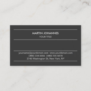 Carte de visite professionnel moderne en gris clai