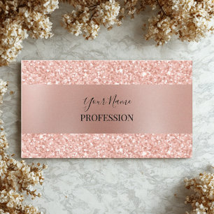 Carte De Visite Professionnel moderne Golden Minimalism Rose Gold