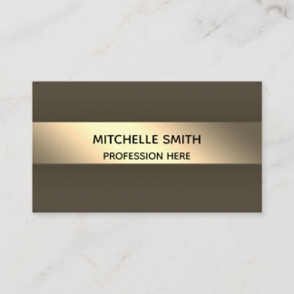 Carte De Visite Professionnel Moderne Golden Simply Grey