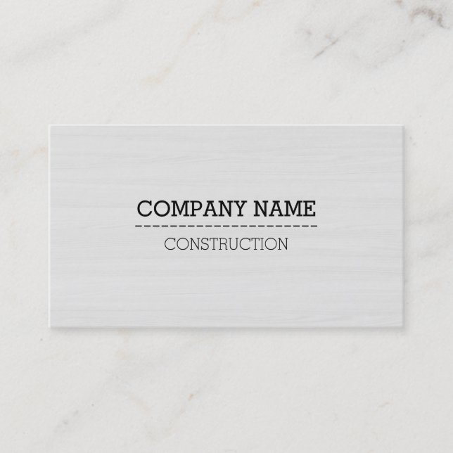 Carte De Visite Professionnel Moderne Grain en bois blanc #6 (Devant)