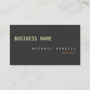 Carte de visite professionnel moderne gris chic