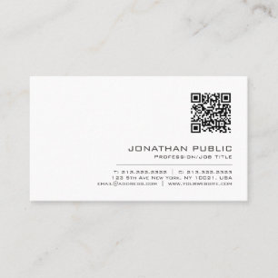 Carte De Visite Professionnel Moderne Minimaliste Code QR Entrepri