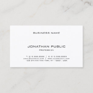 Carte De Visite Professionnel Moderne Minimaliste Élégant Simple