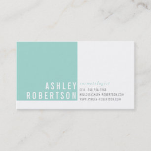 Carte De Visite PROFESSIONNEL MODERNE minimaliste élégant vert men