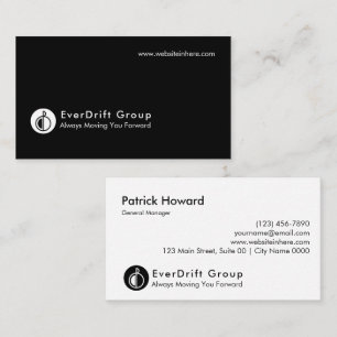 Carte De Visite Professionnel Moderne Minimaliste EverDrift Élégan