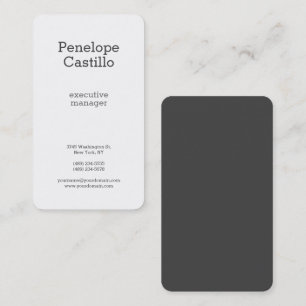 Carte De Visite Professionnel moderne minimaliste gris clair