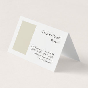 Carte De Visite Professionnel moderne minimaliste Plain