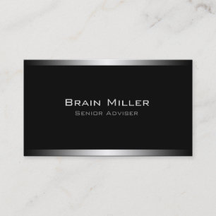 Carte De Visite Professionnel moderne noir simple