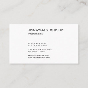 Carte De Visite Professionnel Moderne Propre Design élégant Plain