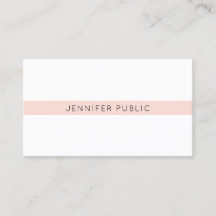 Carte De Visite Professionnel Moderne Propre Design élégant Rose