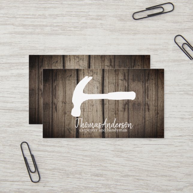 Carte De Visite Professionnel Moderne Réparation des maisons Handy (Devant/Arrière en situation)