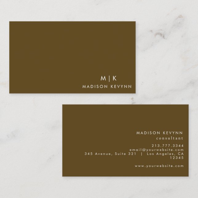 Carte De Visite Professionnel Moderne Simple  (Devant / Derrière)