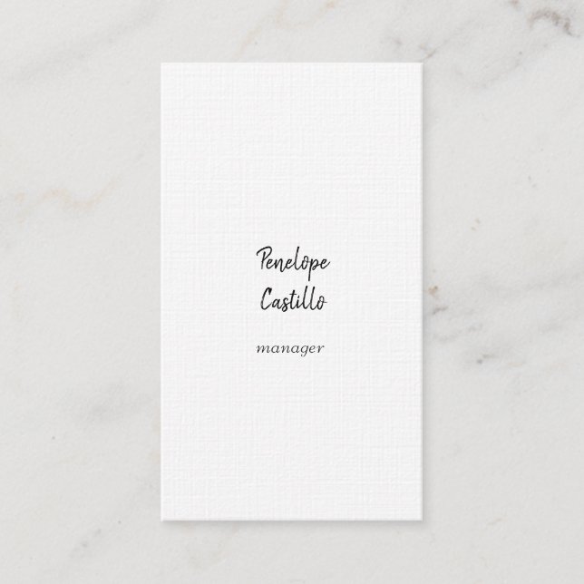 Carte De Visite Professionnel Moderne Simple Design élégant Linge  (Devant)