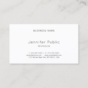 Carte De Visite Professionnel Moderne Simple Design élégant Plain