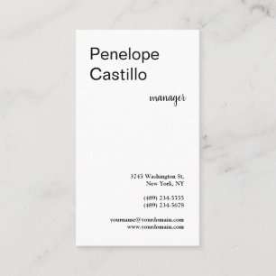 Carte De Visite Professionnel Moderne Simple Design Simple