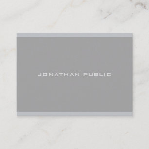 Carte De Visite Professionnel Moderne Simple Élégant Modèle gris