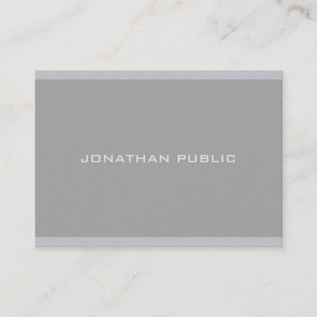 Carte De Visite Professionnel Moderne Simple Élégant Modèle gris (Devant)