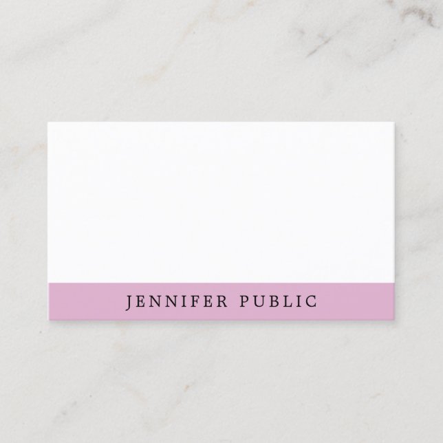 Carte De Visite Professionnel Moderne Simple Élégant Modèle violet (Devant)
